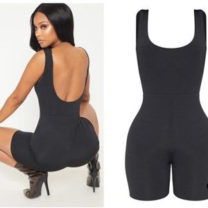 Shape Black Scoop Neck Unitard
